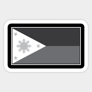 Philippines Black and White Flag Sticker